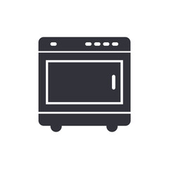 Kitchen ove solid icons, vector illustration ,simple transparent graphic element .Isolated on white background