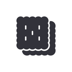 Crackers solid icons, vector illustration ,simple transparent graphic element .Isolated on white background