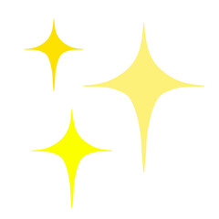 大小3つ集まったキラキラのイラスト
