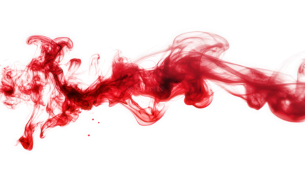 flowing abstract representation of red smoke or vapor against a white background. creating a dynamic and ethereal effect this visual can be used for artistic purposes. backgrounds. or as a design elem