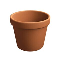 A simple terracotta flower pot, ideal for planting and displaying plants or flowers.