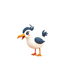 Obraz premium Cute 3D Cartoon Bird Illustration - 3D illustrations