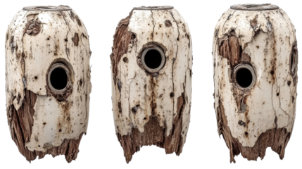 Bullet Damaged Objects on Transparent Background Generative AI