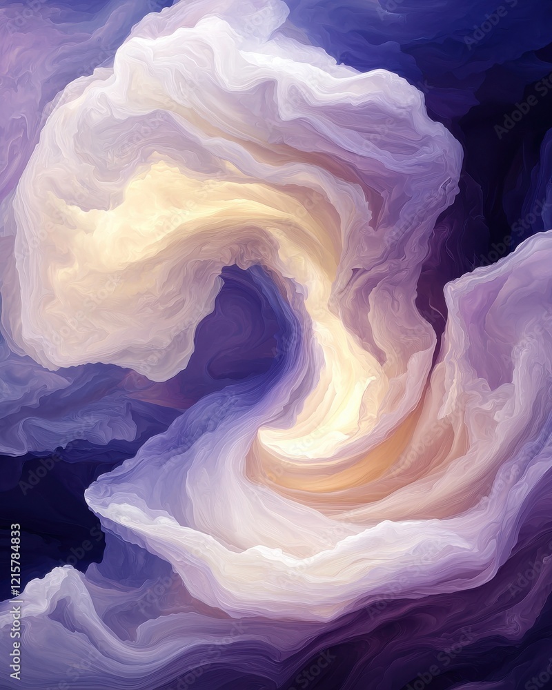 Poster surreal artistic dreamlike abstraction abstract soft textures ethereal atmosphere close-up view visu
