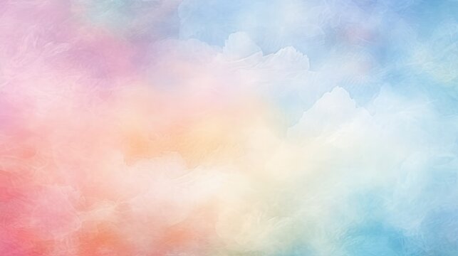 A soft, blended background of pastel colors creating a calming, ethereal effect.