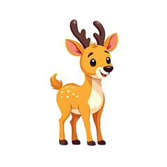 Cute Cartoon Fawn, Adorable Deer Illustration - Cute animal illustr.
