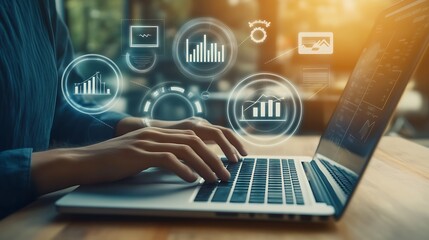 Person analyzing data on laptop. (2)