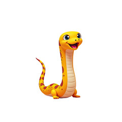 Fototapeta premium Cute Cartoon Gecko 3D Render - 3D rendering