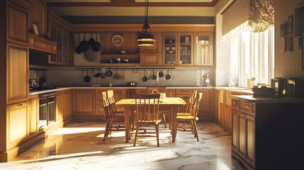 A modern kitchen with sleek design and natural lighting, offering a perfect space for cooking.