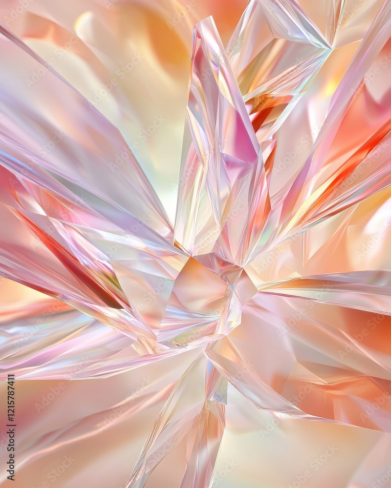 Aufkleber surreal abstract geometry textures dreamlike art background digital creation soft colors close-up vi