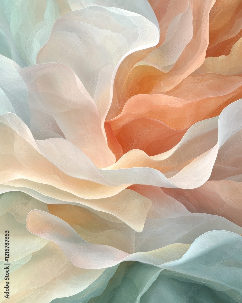 Poster mystical abstract layers dreamlike background artistic textures ethereal environment soft color pale