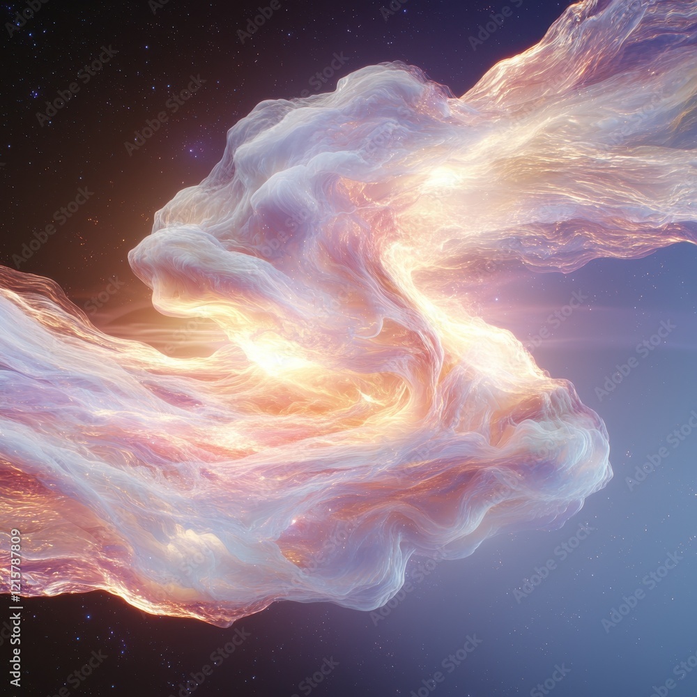 Poster whimsical abstract art event dreamlike universe visual content ethereal environment artistic viewpoi