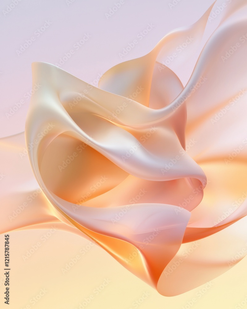 Poster dreamlike flowing abstract textures artistic background soft color palette ethereal environment subt