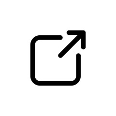 External link icon logo design. link sign and symbol. hyperlink symbol