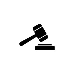 Gavel icon logo design. judge gavel sign and symbol. law icon. auction hammer