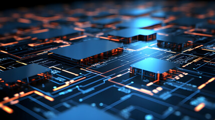 Futuristic Circuit Board Technology Design