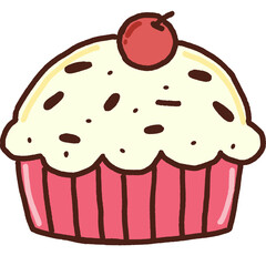 cupcake with cherry