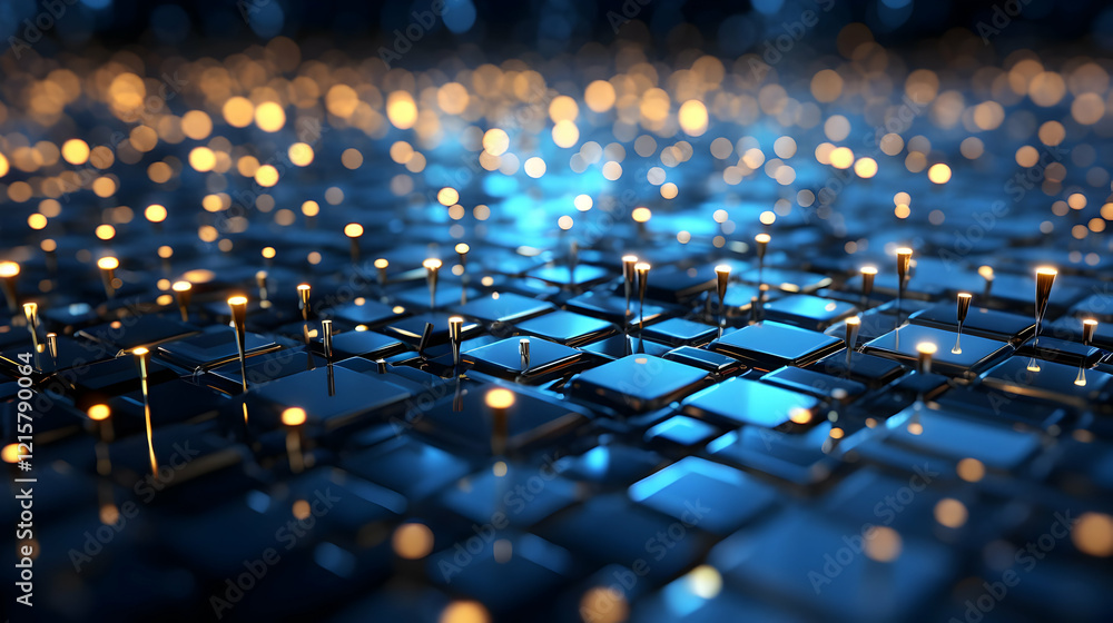 Aufkleber illuminated circuit grid network
