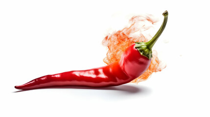Red Chili Pepper with Smoke Effect