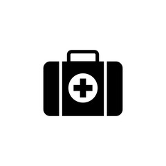 Medical box icon logo design. Medical suitcase sign and symbol. First aid icon