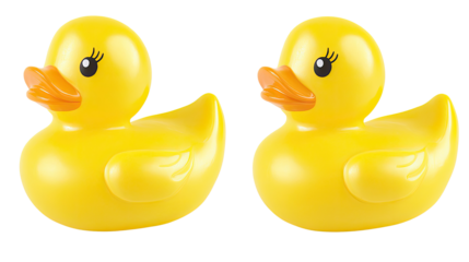 Cheerful Yellow Rubber Duckies in a Playful Arrangement Generative AI