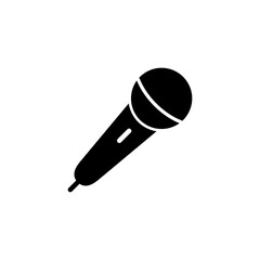 Microphone icon logo design. karaoke sign and symbol