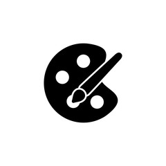 Paint icon logo design. paint brush sign and symbol. paint roller icon vector