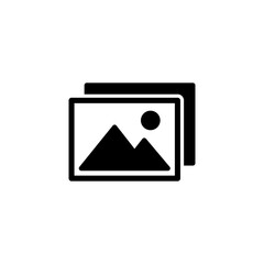 Picture icon logo design. photo gallery sign and symbol. image icon