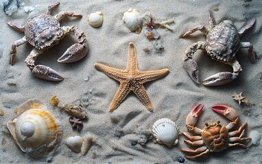 starfish and seashells