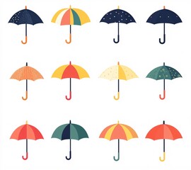 Obraz premium colorful umbrella isolated on white