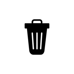 Trash icon logo design. trash can icon. delete sign and symbol.