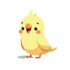 Cute Yellow Baby Bird Cartoon Illustration - Kawaii/Cute Characters