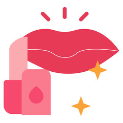 Lip Balm flat color icon, use for UI, UX, app and web development, digital or print. for beauty, personal care, body treatment.