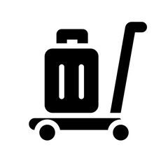 airport luggage car glyph