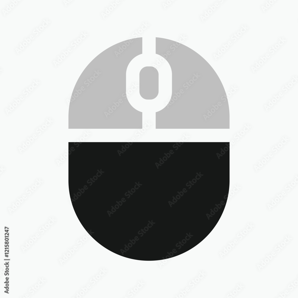 Poster computer mouse icon, illustrating different button presses. vector illustration.