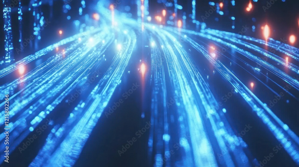 Poster digital flow: abstract representation of data streams