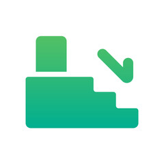 stairs down gradient