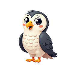 Fototapeta premium Adorable Cartoon Puffin Bird Illustration - Cute characters