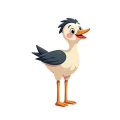 Cute Cartoon Bird Illustration - Cartoon illustrations
