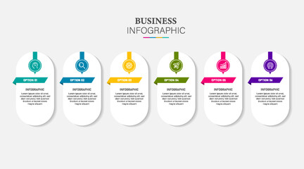 infographic for general concept. vector infographic template with icons and 6 option or steps