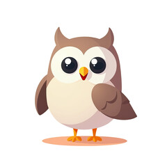 Cute Cartoon Owl Illustration - Cute animals