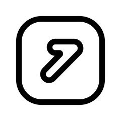 up right sign outlined