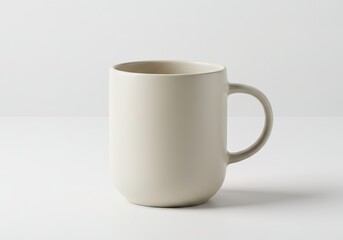 Obraz premium A white coffee cup sits on a white background AI Generated