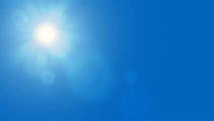 Sky blue medical tech background. Gradient watercolor light fluffy clouds for weather forecast app. Clear fresh winter sunny abstract day. Summer beach blurry bright heaven. Natural soft air panorama