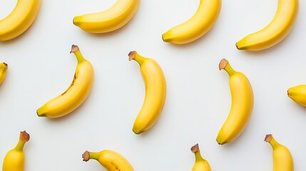 Bananas on a white background. banana pattern 