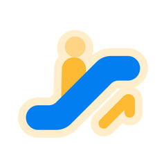 escalator up sticker