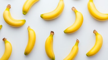 Bananas on a white background. banana pattern 