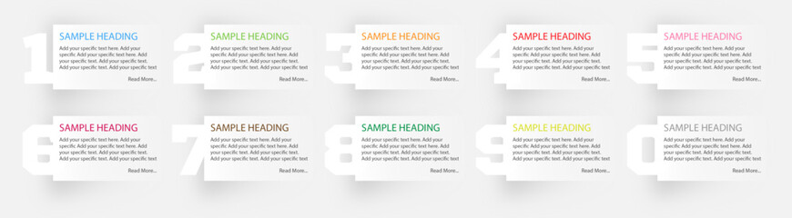 Fototapeta premium Number based infographics template design, vector number concept infographics design