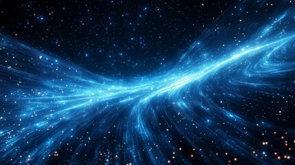 Obraz premium Exploring Shimmering Cosmic Waves in the Universe