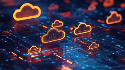 Digital Cloud Computing Network Data Center Server Farm